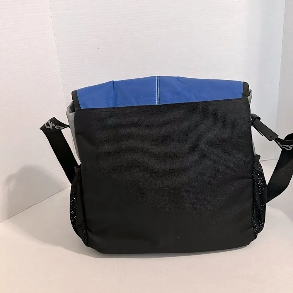 CROCS Student's UNISEX messenger shoulder school laptop bag blue and black NWOT